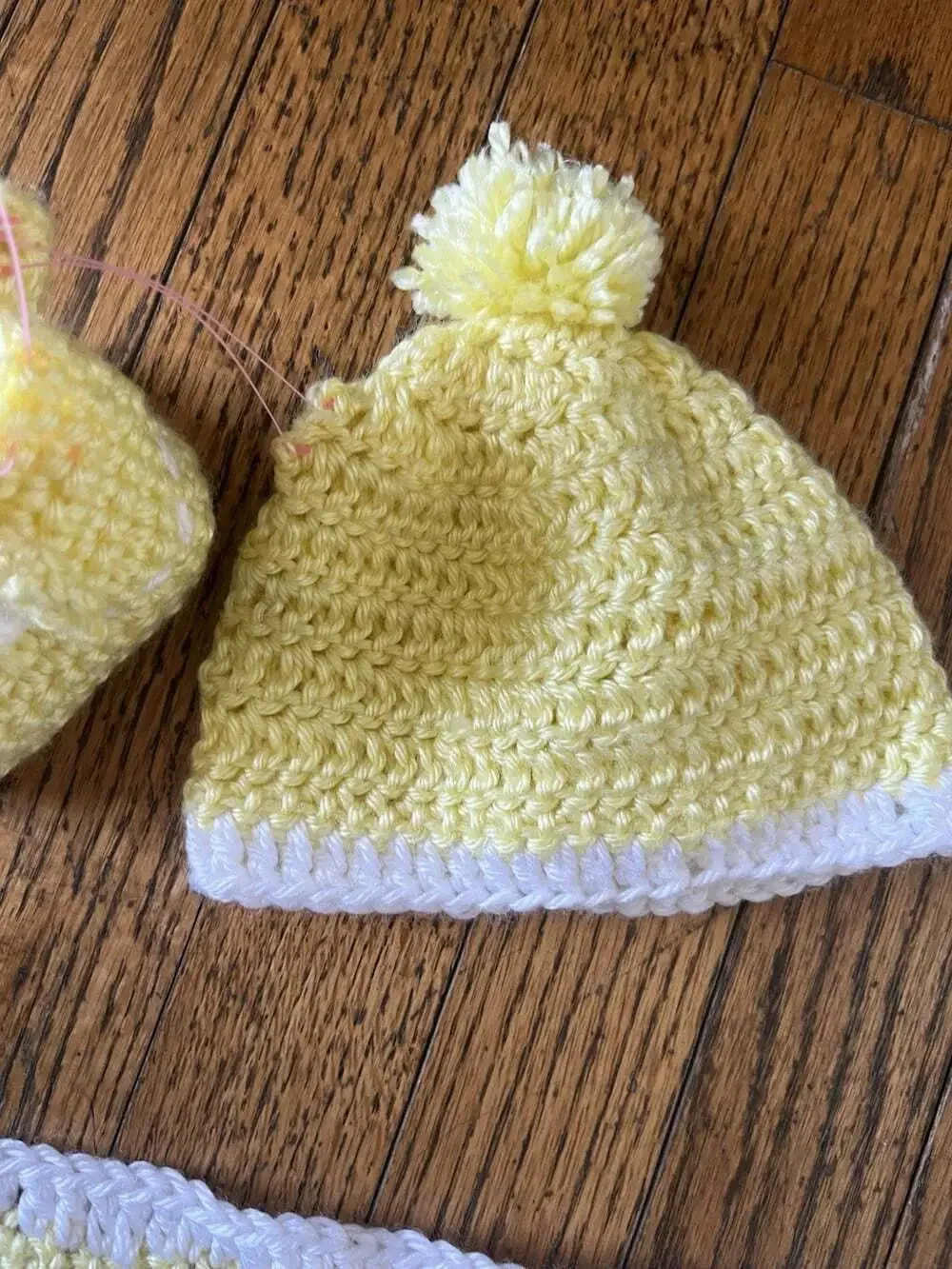 Crochet Baby Set Blanket Hat Booties Infant 0-3m Handmade Shower Gift Yellow